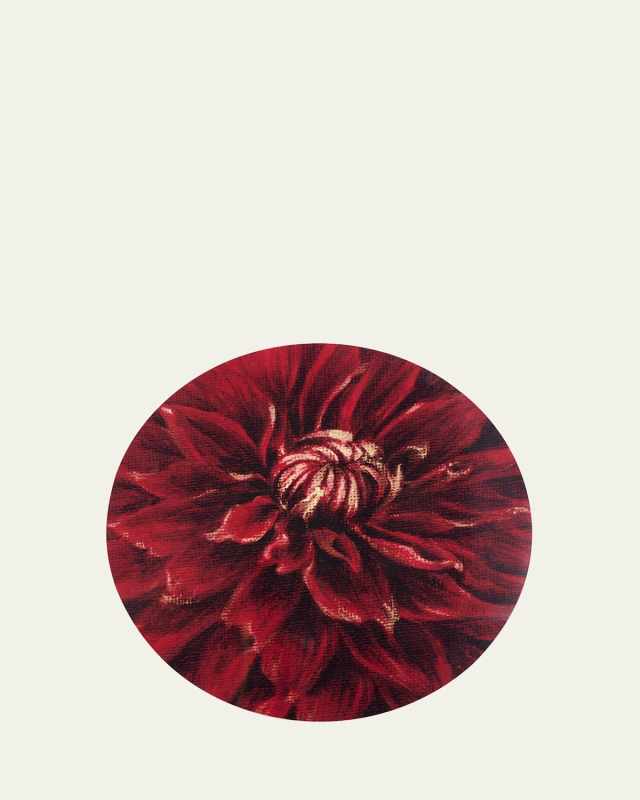 Dahlia Nuit d'Ete Cork-Backed Placemat, 13.4" Round